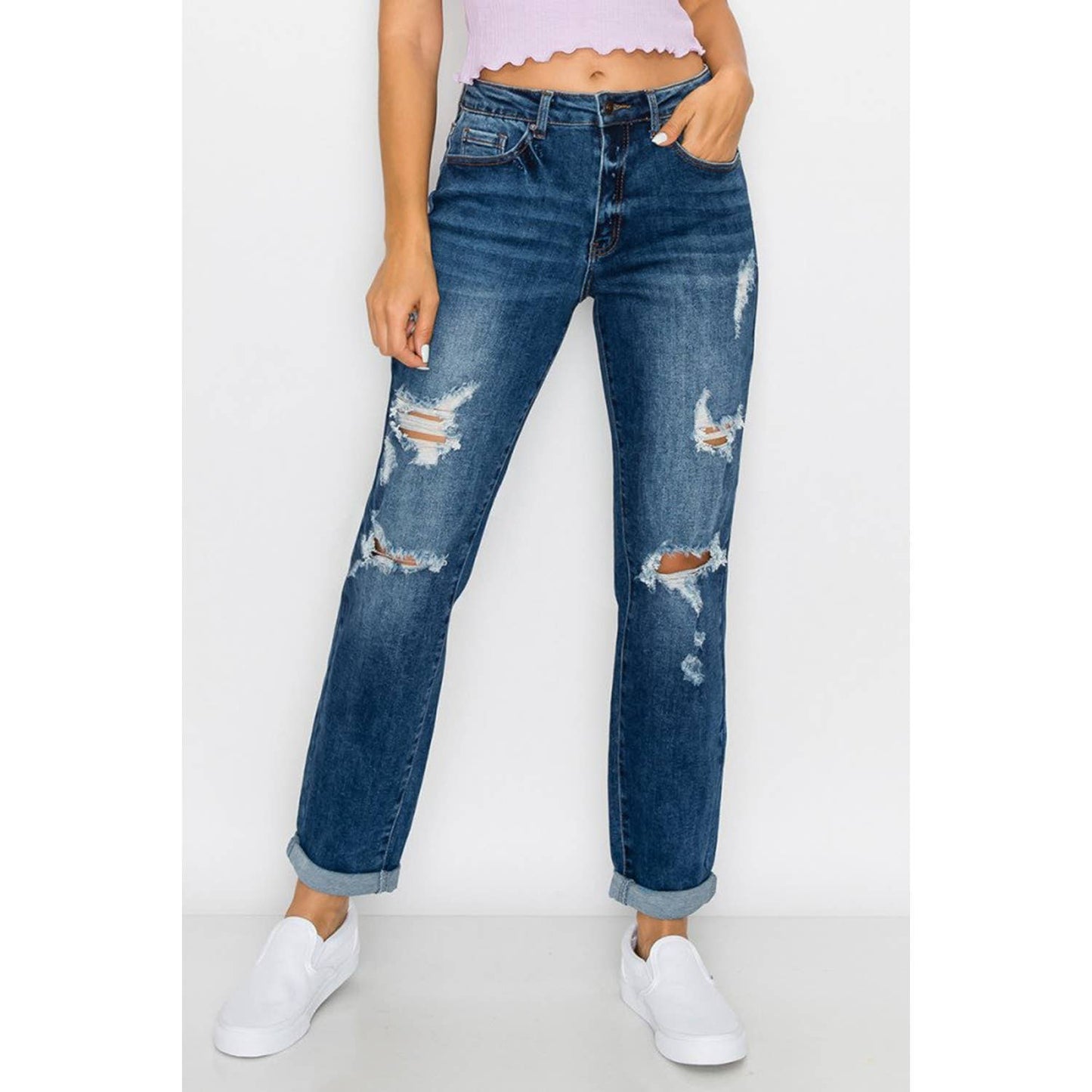 DESTRUCTED BOYFRIEND JEAN