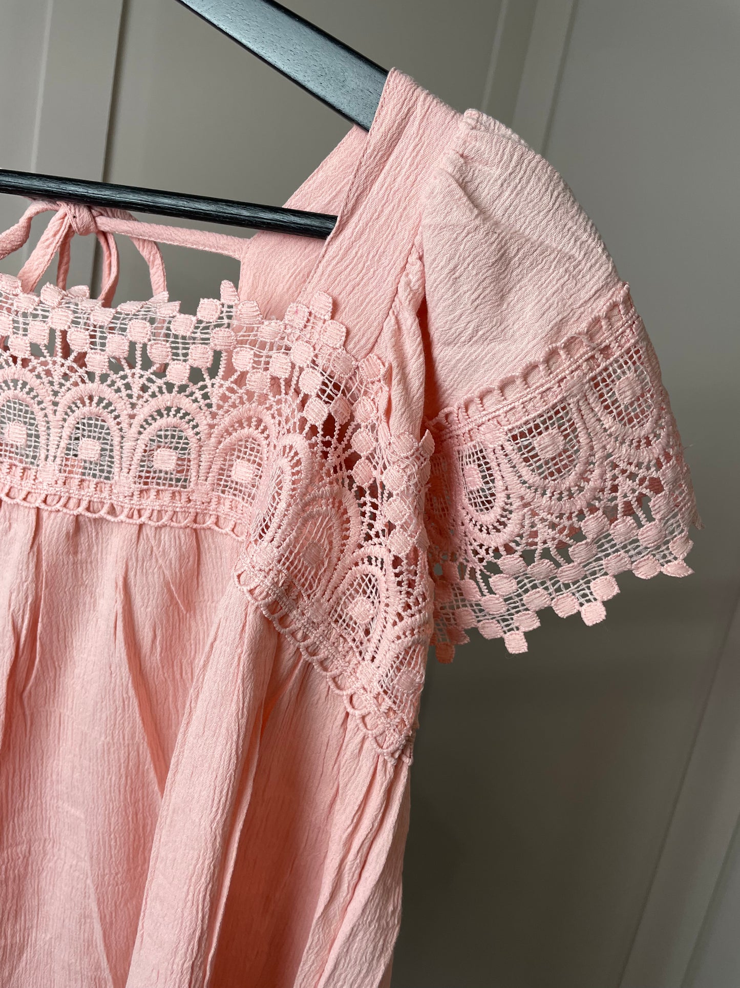 Pink lace blouse