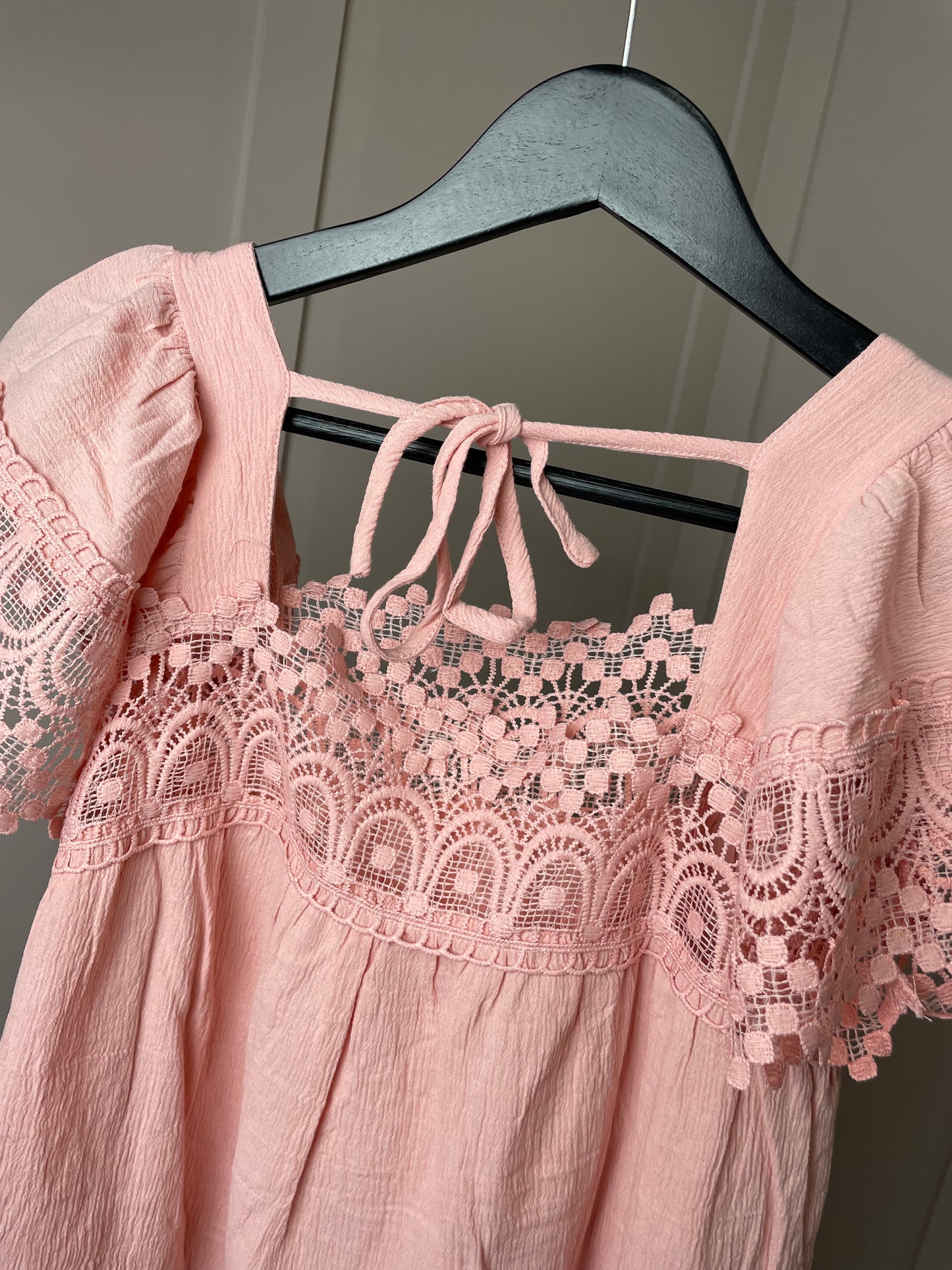 Pink lace blouse