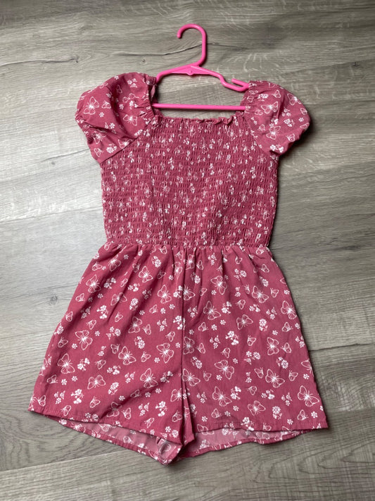 Pink Lily Blue Romper, 7